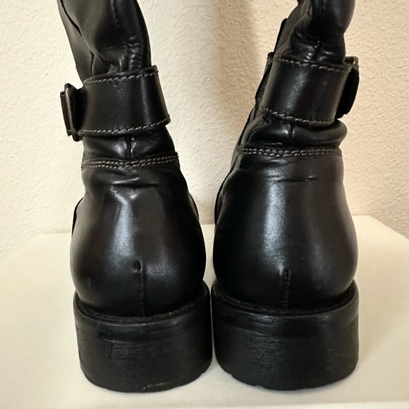 J Crew Riding Style Boots Black Leather US Size 7 - Picture 3 of 11